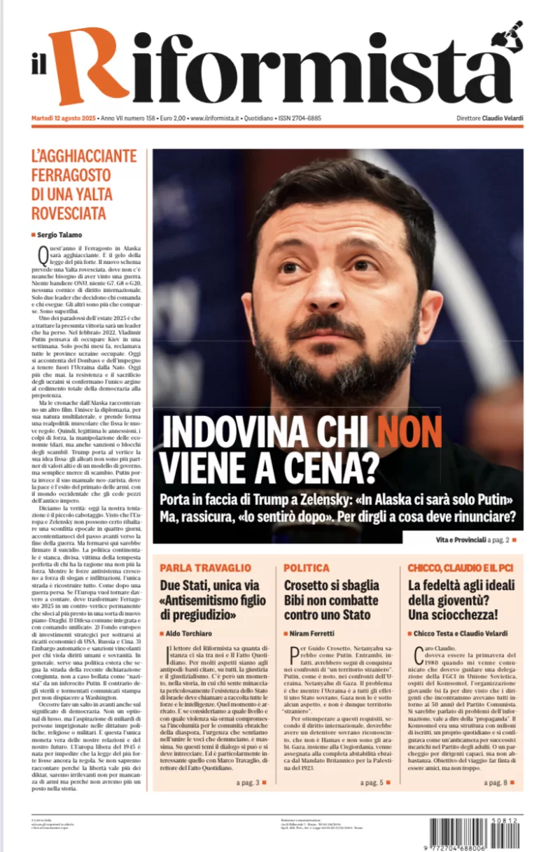 Quotidiano del 12 agosto 2025