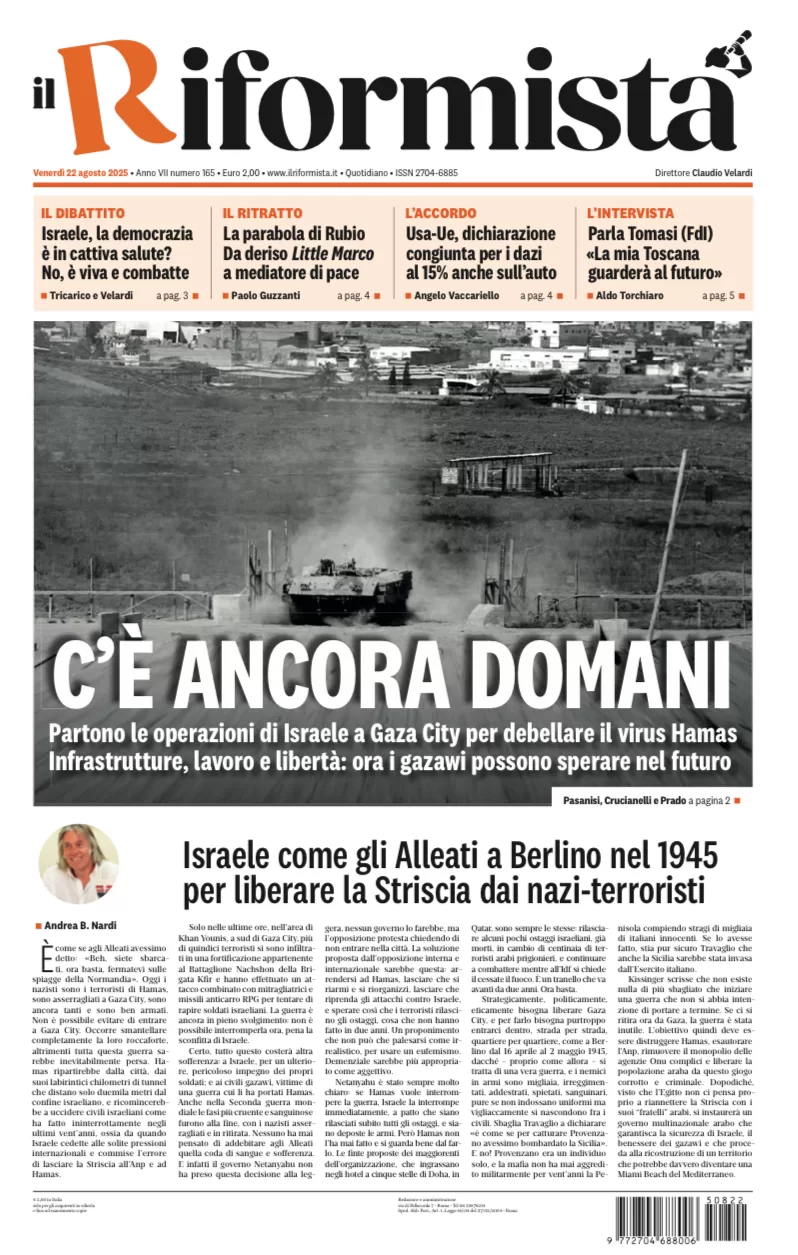 Quotidiano del 22 agosto 2025