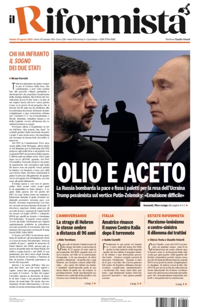 Quotidiano del 23 agosto 2025