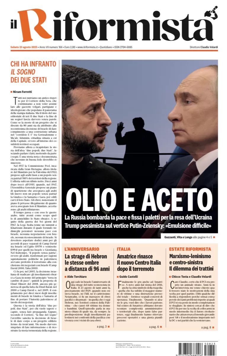 Quotidiano del 23 agosto 2025