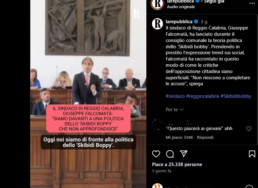 Falcomatà e la teoria dello Skibidi Boppy, quando la politica si intreccia con TikTok