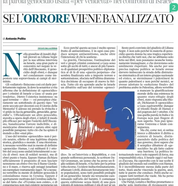 L’articolo di Polito sul Corriere della Sera e la “superiorità morale” di Israele