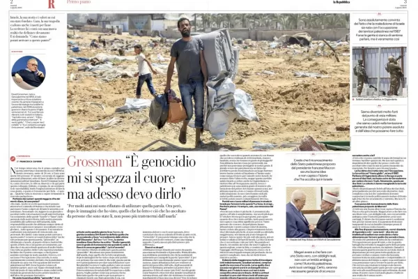 Il titolo contraffattorio di Repubblica che infila il “genocidio” in bocca a Grossman