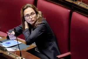 Lia Quartapelle PD in occasione della discussione delle mozioni AVS, M5S, IV, AZ, volte a contrastare l’aumento delle spese militari a favore di politiche in campo sociale e ad aderire al Trattato sulla proibizione delle armi nucleari. Camera dei Deputati,  Mercoledì 10 Settembre 2025. (foto Mauro Scrobogna / LaPresse) 

Lia Quartapelle PD on the occasion of the discussion of the AVS, M5S, IV, AZ, aimed at contrasting the increase in military expenditure in favor of policies in the social field and to join the treatise on the prohibition of nuclear weapons. Chamber of Deputies, Wednesday September 10 2025. (Photo by Mauro Scrobogna / LaPresse)