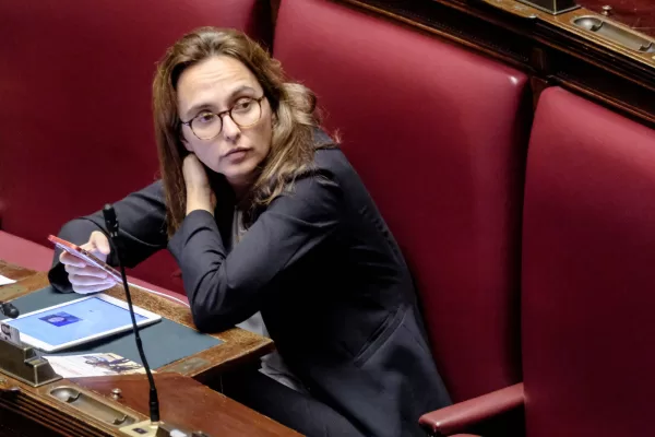 Lia Quartapelle PD in occasione della discussione delle mozioni AVS, M5S, IV, AZ, volte a contrastare l’aumento delle spese militari a favore di politiche in campo sociale e ad aderire al Trattato sulla proibizione delle armi nucleari. Camera dei Deputati,  Mercoledì 10 Settembre 2025. (foto Mauro Scrobogna / LaPresse) 

Lia Quartapelle PD on the occasion of the discussion of the AVS, M5S, IV, AZ, aimed at contrasting the increase in military expenditure in favor of policies in the social field and to join the treatise on the prohibition of nuclear weapons. Chamber of Deputies, Wednesday September 10 2025. (Photo by Mauro Scrobogna / LaPresse)