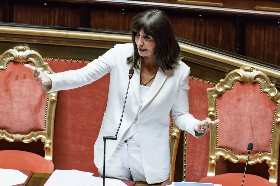 La ministra dell’Università Anna Maria Bernini nell’aula del Senato durante il Question time, Roma, Giovedì 11 Settembre 2025 (Foto Roberto Monaldo / LaPresse) 

University minister Anna Maria Bernini in the Senate during Question time, Rome, Thursday, September 11, 2025 (Photo by Roberto Monaldo / LaPresse)