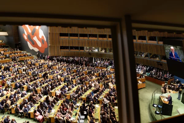 Foto Filippo Attili/Palazzo Chigi/LaPresse 
23 Settembre 2025  New York 
Politica