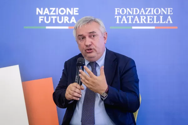 Maurizio Molinari, editorialista de La Repubblica, in occasione della quarta edizione de LItalia dei conservatori evento nazionale di Nazione Futura e della Fondazione Tatarella. Roma, Sabato 27 Settembre 2025. (foto Mauro Scrobogna / LaPresse) 

Maurizio Molinari, editorialist for La Repubblica, on the occasion of the fourth edition of “L’Italia dei Conservatori,” a national event organized by Nazione Futura and the Tatarella Foundation. Rome, Saturday  September 27 2025. (Photo by Mauro Scrobogna / LaPresse)