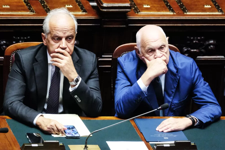 Il Ministro dell’interno Matteo Piantedosi, il Ministro della Giustizia Carlo Nordio durante lo svolgimento del question time alla Camera dei Deputati a Roma, Mercoledì, 25 Giugno 2025 (foto Mauro Scrobogna / LaPresse) 

Minister of interior Matteo Piantedosi, Minister of Justice Carlo Nordio in occasion of the question time in the Chamber of Deputies in Rome, Wednesday,   June 25 2025. (Photo by Mauro Scrobogna / LaPresse )
