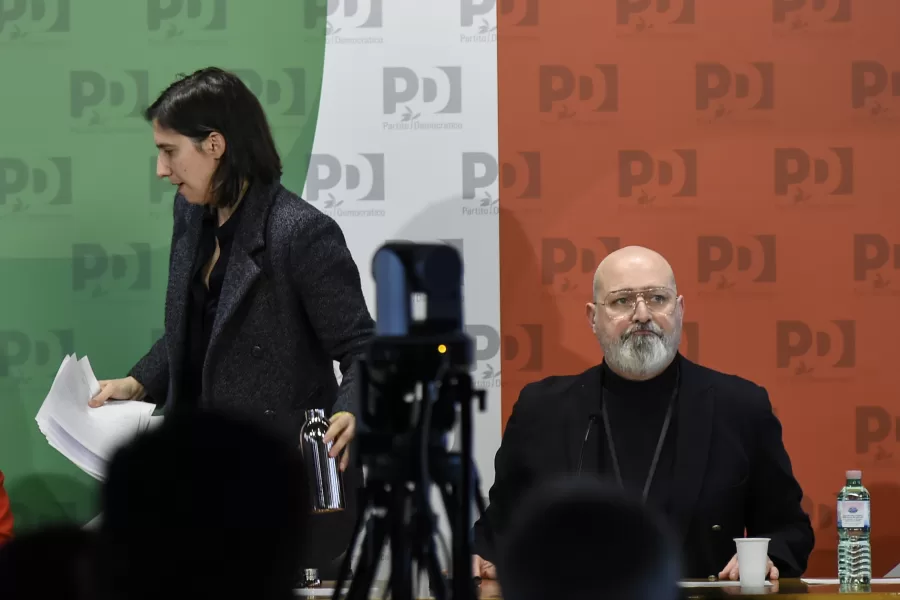 ELLY SCHLEIN SEGRETARIA  PD, STEFANO BONACCINI PRESIDENTE PD