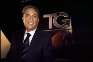 ©Lapresse
12-05-1994 Milano ,  Italia 
Spettacolo
Retrospettiva di Emilio Fede
Nella foto: Emilio Fede , Direttore del Tg4