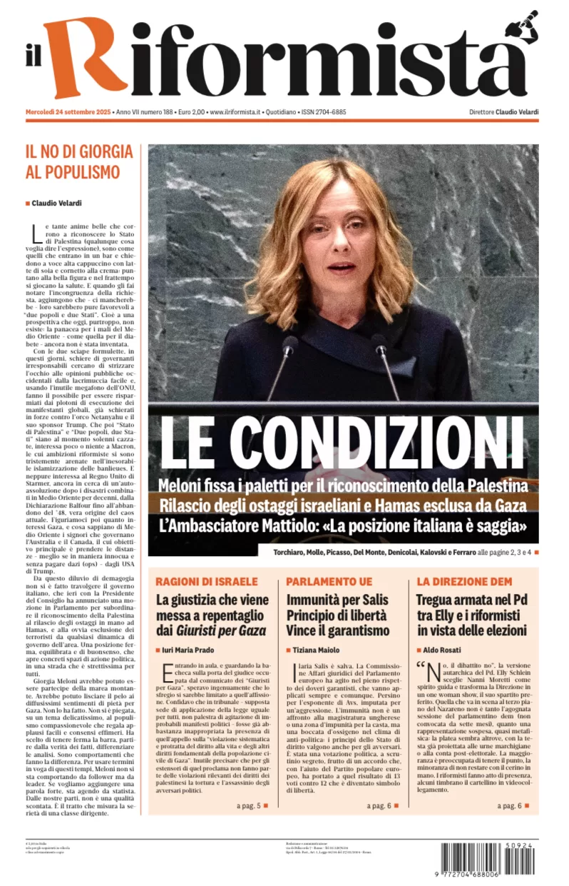 Quotidiano del 24 Settembre 2025