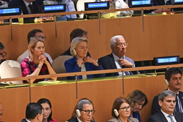 KAJA KALLAS ALTO RAPPRESENTANTE DELL’UE PER GLI AFFARI ESTERI, URSULA VON DER LEYEN PRESIDENTE COMMISSIONE EUROPEA, ANTONIO COSTA PRESIDENTE CONSIGLIO EUROPEO