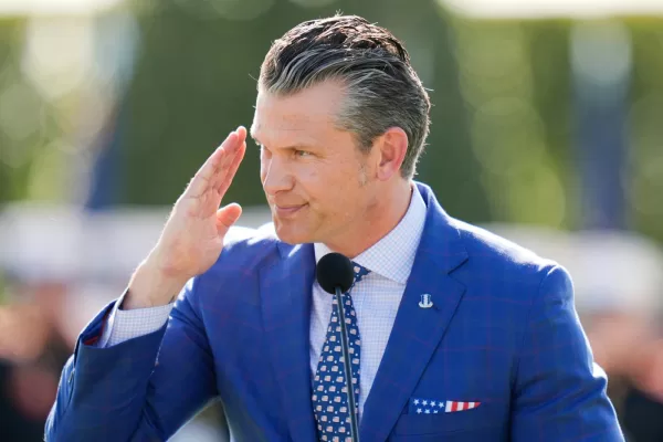 Defense Secretary Pete Hegseth speaks during the POW/MIA National Recognition Day Ceremony at the Pentagon, Friday, Sept. 19, 2025, in Washington. (AP Photo/Julia Demaree Nikhinson)