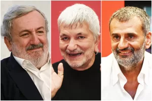 Da sinistra: Michele Emiliano, Nichi Vendola e Antonio Decaro