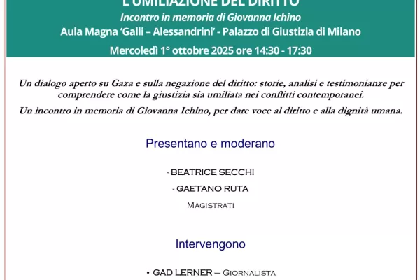 Gaza e Magistratura democratica, il tribunale indottrinato