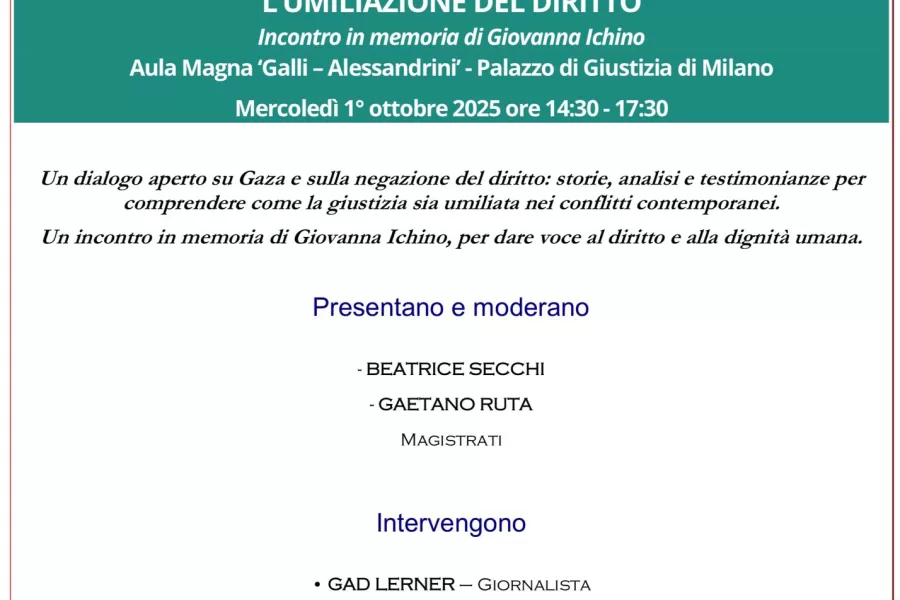 Gaza e Magistratura democratica, il tribunale indottrinato