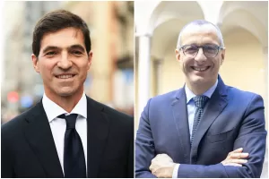 Francesco Acquaroli a sinistra e Matteo Ricci a destra.