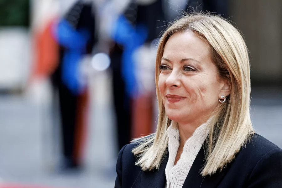 La presidente del Consiglio Giorgia Meloni in occasione dell’incontro con il presidente del Paraguay Santiago Peña Palacios a Palazzo Chigi, Roma, Martedì 14 Ottobre 2025 (Foto Roberto Monaldo / LaPresse) 

Premier Giorgia Meloni before the meeting with Paraguayan president Santiago Peña Palacios at Palazzo Chigi., Rome, Tuesday October 14, 2025 (Photo by Roberto Monaldo / LaPresse)