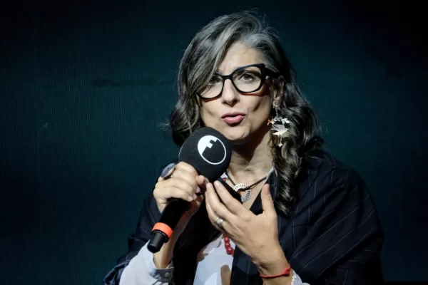 Francesca Albanese relatrice speciale delle Nazioni Unite sui territori palestinesi occupati in occasione di fanpage Rumore festival 2025. Roma Domenica 05 Ottobre 2025. (foto Mauro Scrobogna / LaPresse) 

Francesca Albanese, United Nations Special Rapporteur on the Occupied Palestinian Territories at the fanpage Rumore Festival 2025. Rome, Sunday October 05 2025. (Photo by Mauro Scrobogna / LaPresse)