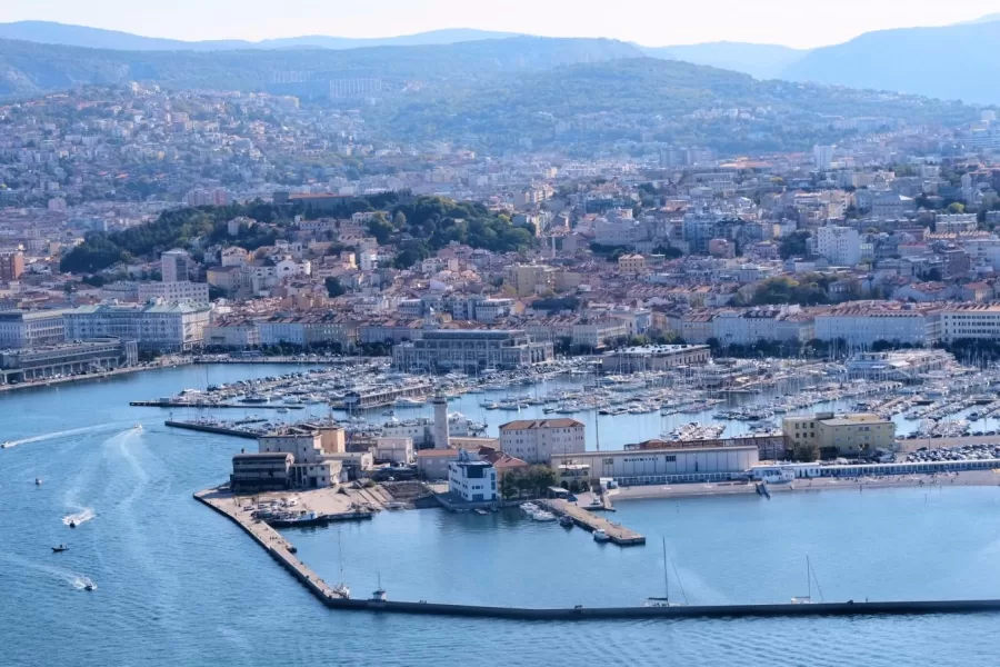 A view of Trieste harbour, north-eastern Italy, Sunday, Oct. 12, 2025. (AP Photo/Luca Bruno) 


Associated Press / LaPresse
Only italy and spain