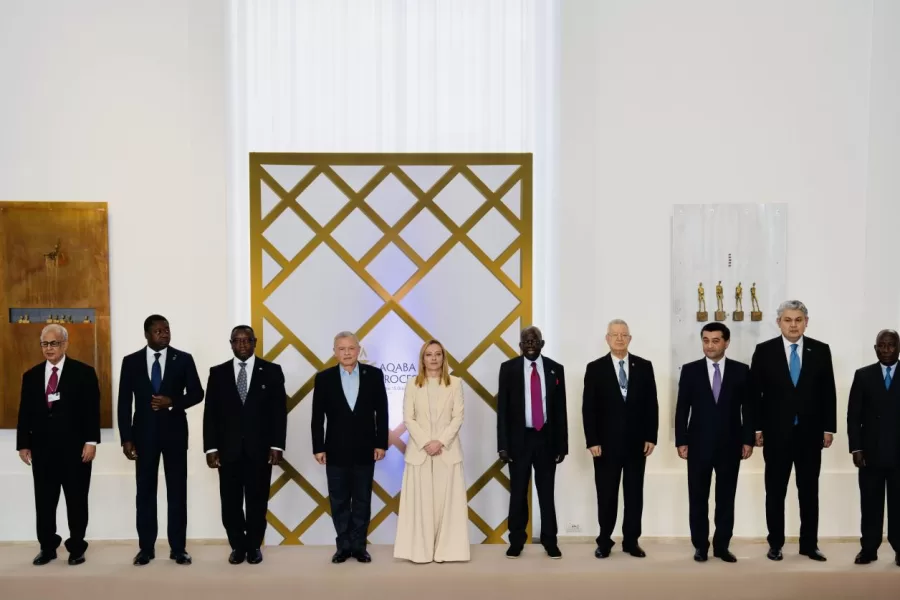 Il Presidente del Consiglio Giorgia Meloni durante il Processo Aqaba
Roma, Italia – 15 Ottobre 2025

DISTRIBUTION FREE OF CHARGE – NOT FOR SALE – Obbligatorio citare la fonte LaPresse/Palazzo Chigi/Filippo Attili