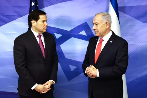 U.S. Secretary of State Marco Rubio meets Israeli Prime Minister Benjamin Netanyahu at the Prime Minister’s Office in Jerusalem, Thursday, Oct. 23, 2025. (Fadel Senna/Pool Photo via AP) 


Associated Press / LaPresse
Only italy and spain