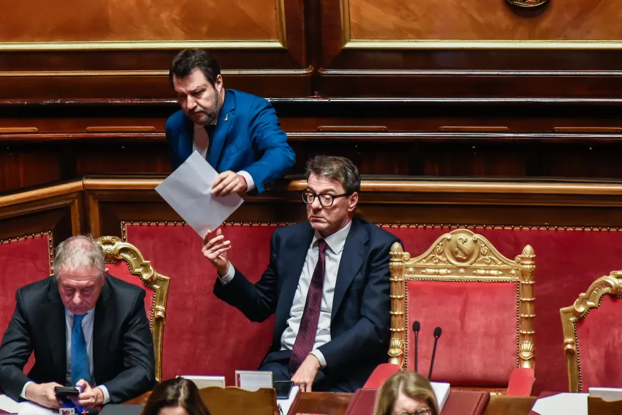 MATTEO SALVINI MINISTRO INFRASTRUTTURE, GIANCARLO GIORGETTI MINISTRO ECONOMIA