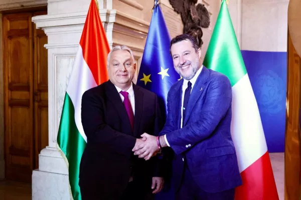 Incontro tra il Ministro Matteo Salvini e Viktor Orbán Primo ministro dell’Ungheria al ministero delle Infrastrutture e Trasporti a Roma, Italia – 28 Ottobre 2025 foto Ufficio stampa/LaPresse
Meeting between Minister Matteo Salvini and Viktor Orbán, Prime Minister of Hungary, at the Ministry of Infrastructure and Transport in Rome, Italy – October 28, 2025 photo Press Office/LaPresse
DISTRIBUTION FREE OF CHARGE – NOT FOR SALE Incontro tra il Ministro Matteo Salvini e Viktor Orbán Primo ministro dell’Ungheria al ministero delle Infrastrutture e Trasporti a Roma, Italia – 28 Ottobre 2025 foto Ufficio stampa/LaPresse
Meeting between Minister Matteo Salvini and Viktor Orbán, Prime Minister of Hungary, at the Ministry of Infrastructure and Transport in Rome, Italy – October 28, 2025 photo Press Office/LaPresse
DISTRIBUTION FREE OF CHARGE – NOT FOR SALE