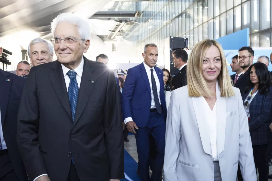 IL PRESIDENTE DELLA REPUBBLICA SERGIO MATTARELLA GIORGIA MELONI PRESIDENTE DEL CONSIGLIO