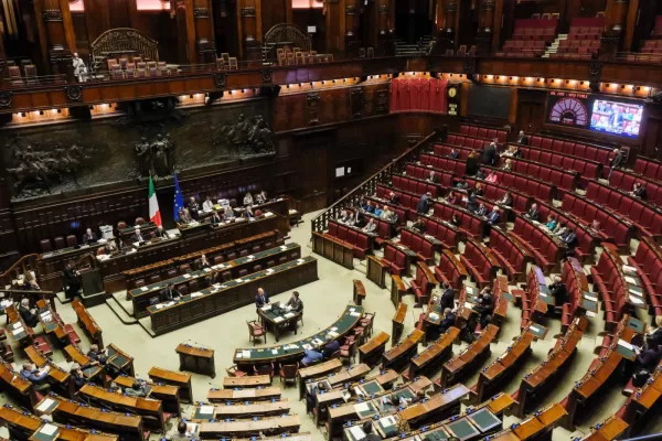 Lavori per voto finale di conversione in legge del decreto sicurezza. Camera dei Deputati a  Roma, Giovedì 29 Maggio 2025 (foto Mauro Scrobogna / LaPresse)  

Work of the final vote to convert the security decree into law. Chamber of Deputies in Rome, Thursday May 29 2025. (Photo by Mauro Scrobogna / LaPresse)
