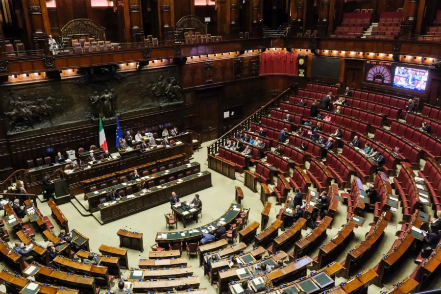 Lavori per voto finale di conversione in legge del decreto sicurezza. Camera dei Deputati a  Roma, Giovedì 29 Maggio 2025 (foto Mauro Scrobogna / LaPresse)  

Work of the final vote to convert the security decree into law. Chamber of Deputies in Rome, Thursday May 29 2025. (Photo by Mauro Scrobogna / LaPresse)