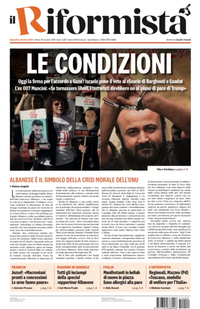 Quotidiano del 9 Ottobre 2025