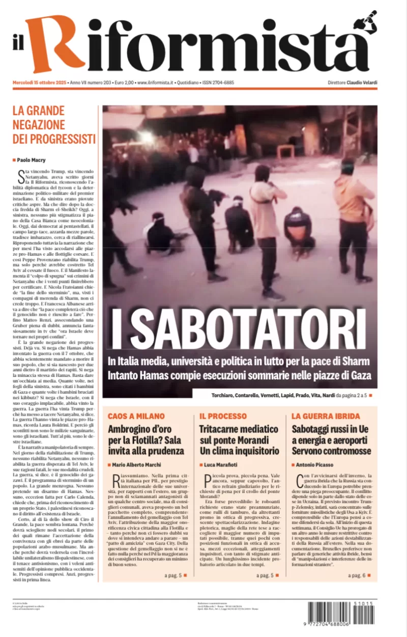 Quotidiano del 15 Ottobre 2025