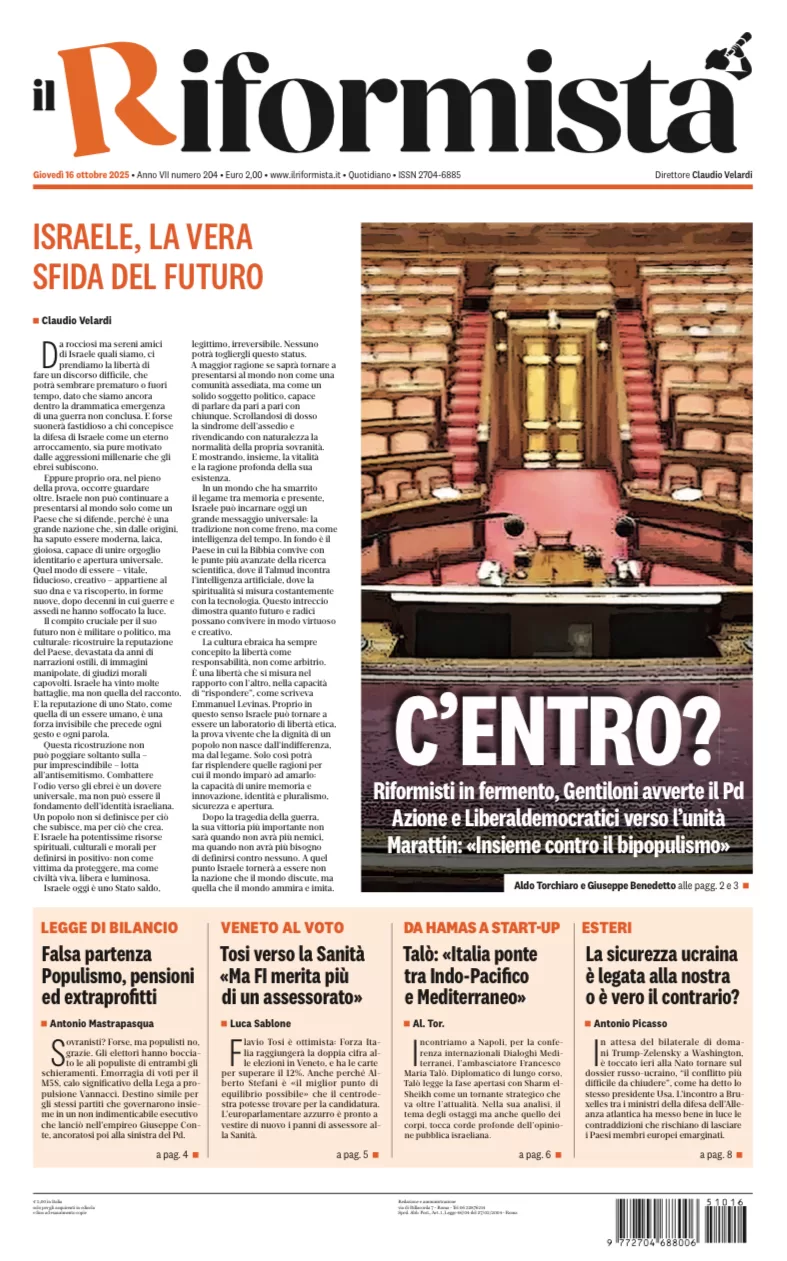 Quotidiano del 16 Ottobre 2025
