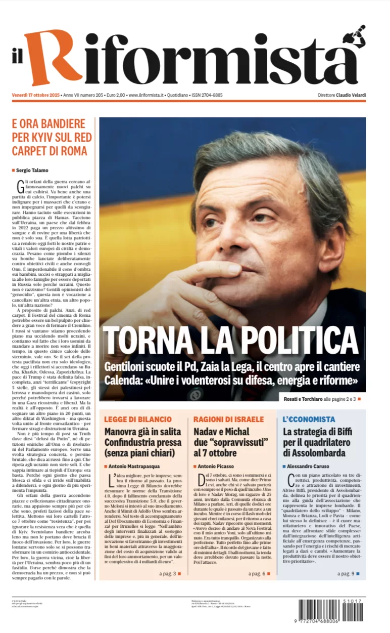 Quotidiano del 17 Ottobre 2025