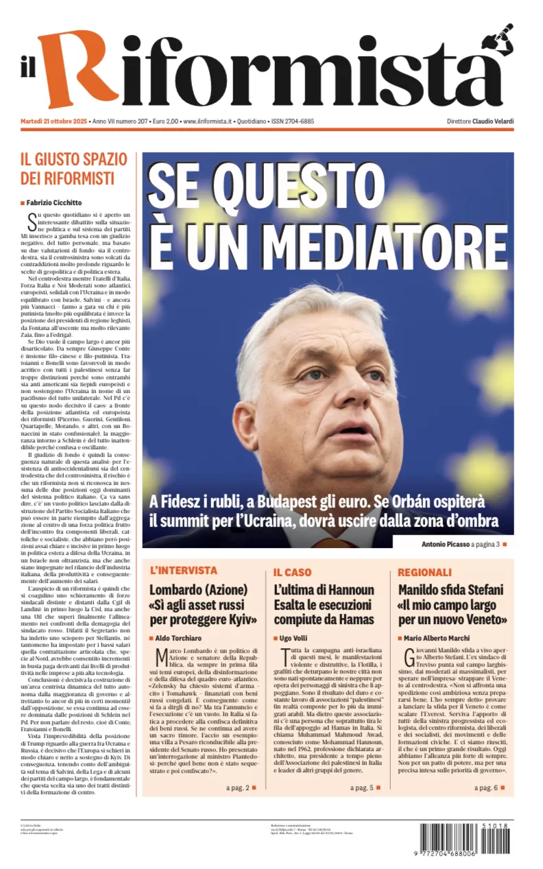 Quotidiano del 21 Ottobre 2025