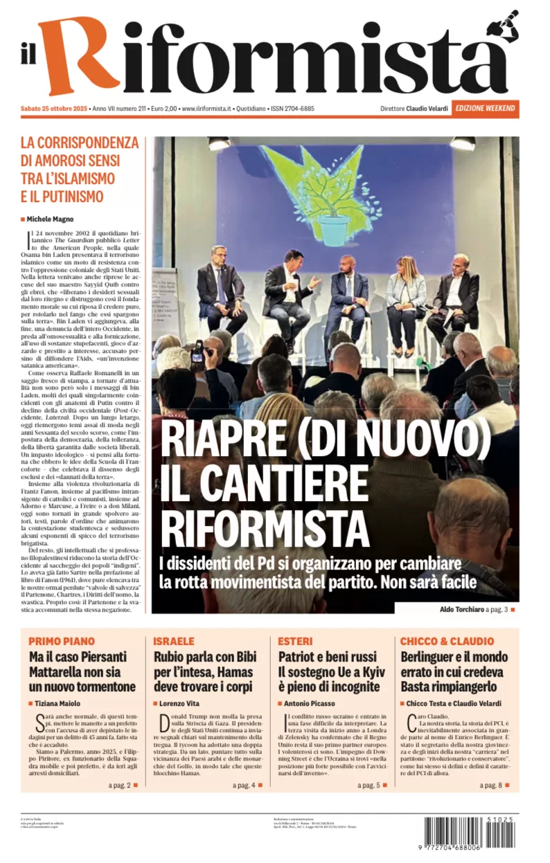 Quotidiano del 25 Ottobre 2025