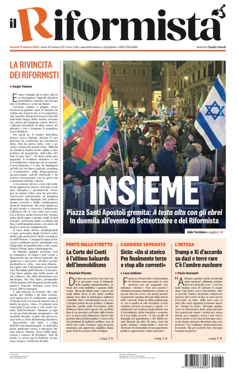 Quotidiano del 31 Ottobre 2025