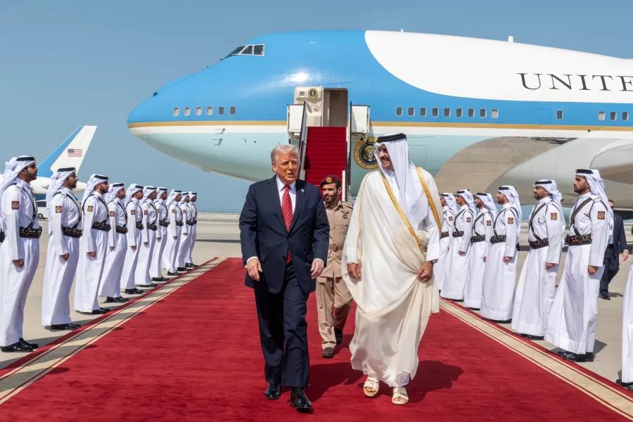 DONALD TRUMP PRESIDENTE USA, TAMIM BIN HAMAD AL-THANI EMIRO DEL QATAR