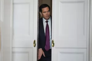 U.S. Secretary of State Marco Rubio looks at the venue of a dinner event with President Donald Trump and business leaders before the event started in Tokyo, Japan, Tuesday, Oct. 28, 2025. (AP Photo/Mark Schiefelbein) U.S. Secretary of State Marco Rubio looks at the venue of a dinner event with President Donald Trump and business leaders before the event started in Tokyo, Japan, Tuesday, Oct. 28, 2025. (AP Photo/Mark Schiefelbein)