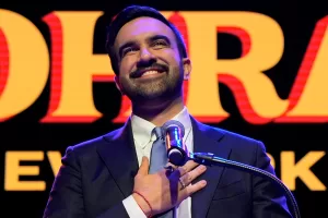 Zohran Mamdani speaks after winning the mayoral election, Tuesday, Nov. 4, 2025, in New York. (AP Photo/Yuki Iwamura)
