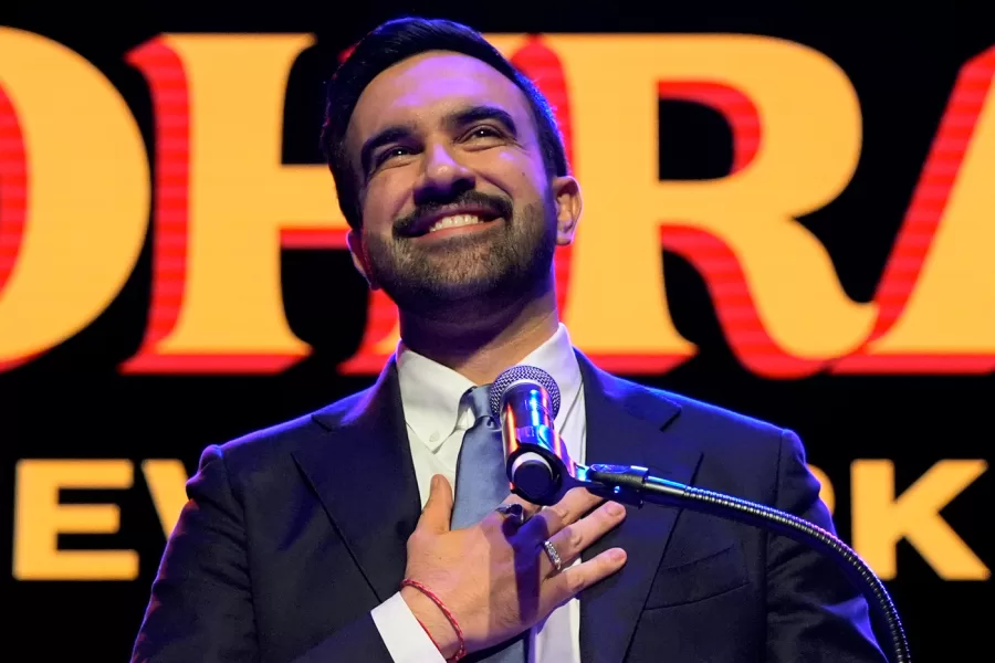 Zohran Mamdani speaks after winning the mayoral election, Tuesday, Nov. 4, 2025, in New York. (AP Photo/Yuki Iwamura)