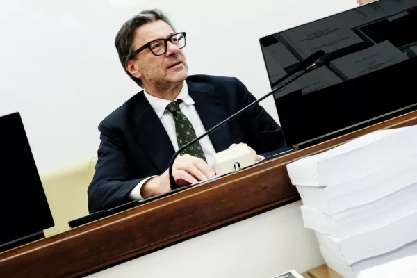 Il Ministro dell’economia Giancarlo Giorgetti in audizione davanti alle Commissioni bilancio di Camera e Senato per l’esame del documento programmatico di finanza pubblica DPFP. Senato a Roma Mercoledì 08 Ottobre 2025. (foto Mauro Scrobogna / LaPresse)
Minister of economy Giancarlo Giorgetti heard before the Budget Committees of the Chamber of Deputies and the Senate to examine the Public Finance Planning Document (DPFP). Senate in Rome, Wednesday October 08 2025. (Photo by Mauro Scrobogna / LaPresse) Il Ministro dell’economia Giancarlo Giorgetti in audizione davanti alle Commissioni bilancio di Camera e Senato per l’esame del documento programmatico di finanza pubblica DPFP. Senato a Roma Mercoledì 08 Ottobre 2025. (foto Mauro Scrobogna / LaPresse)
Minister of economy Giancarlo Giorgetti heard before the Budget Committees of the Chamber of Deputies and the Senate to examine the Public Finance Planning Document (DPFP). Senate in Rome, Wednesday October 08 2025. (Photo by Mauro Scrobogna / LaPresse)