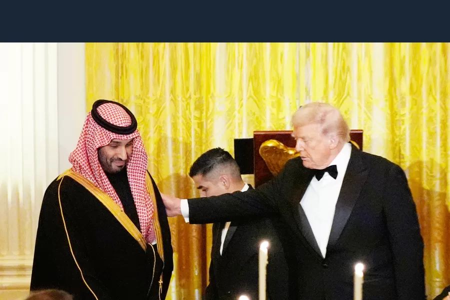 President Donald Trump and Saudi Arabia’s Crown Prince Mohammed bin Salman are seated for a dinner in the East Room of the White House, Tuesday, Nov. 18, 2025, in Washington. (AP Photo/Alex Brandon) 



Associated Press / LaPresse
Only italy and spain