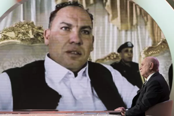 CARLO NORDIO, MINISTRO DELLA GIUSTIZIA, NJEEM OSAMA ALMASRI HABISH SULLO SFONDO CARLO NORDIO, MINISTRO DELLA GIUSTIZIA, NJEEM OSAMA ALMASRI HABISH SULLO SFONDO