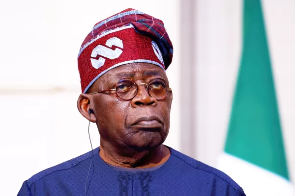FILE – Nigerian President Bola Tinubu listens to French President Emmanuel Macron during a statement as part of his two-day state visit to France, Thursday, Nov. 28, 2024 at the Elysee Palace in Paris. (Sarah Meyssonnier/Pool Photo via AP, File) FILE – Nigerian President Bola Tinubu listens to French President Emmanuel Macron during a statement as part of his two-day state visit to France, Thursday, Nov. 28, 2024 at the Elysee Palace in Paris. (Sarah Meyssonnier/Pool Photo via AP, File)
