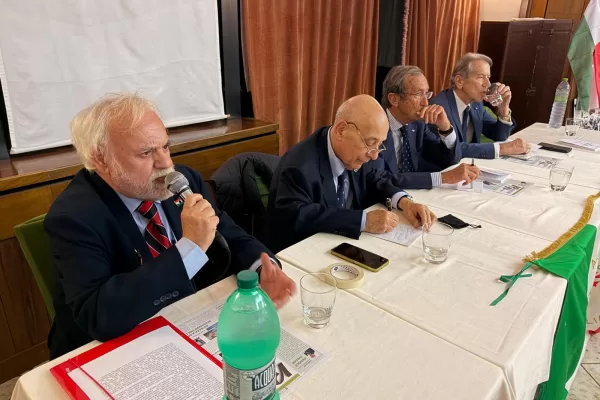 Da sinistra Giorgio Cirillo, Domenico Gramazio, Gianfranco Fini e Giulio Terzi