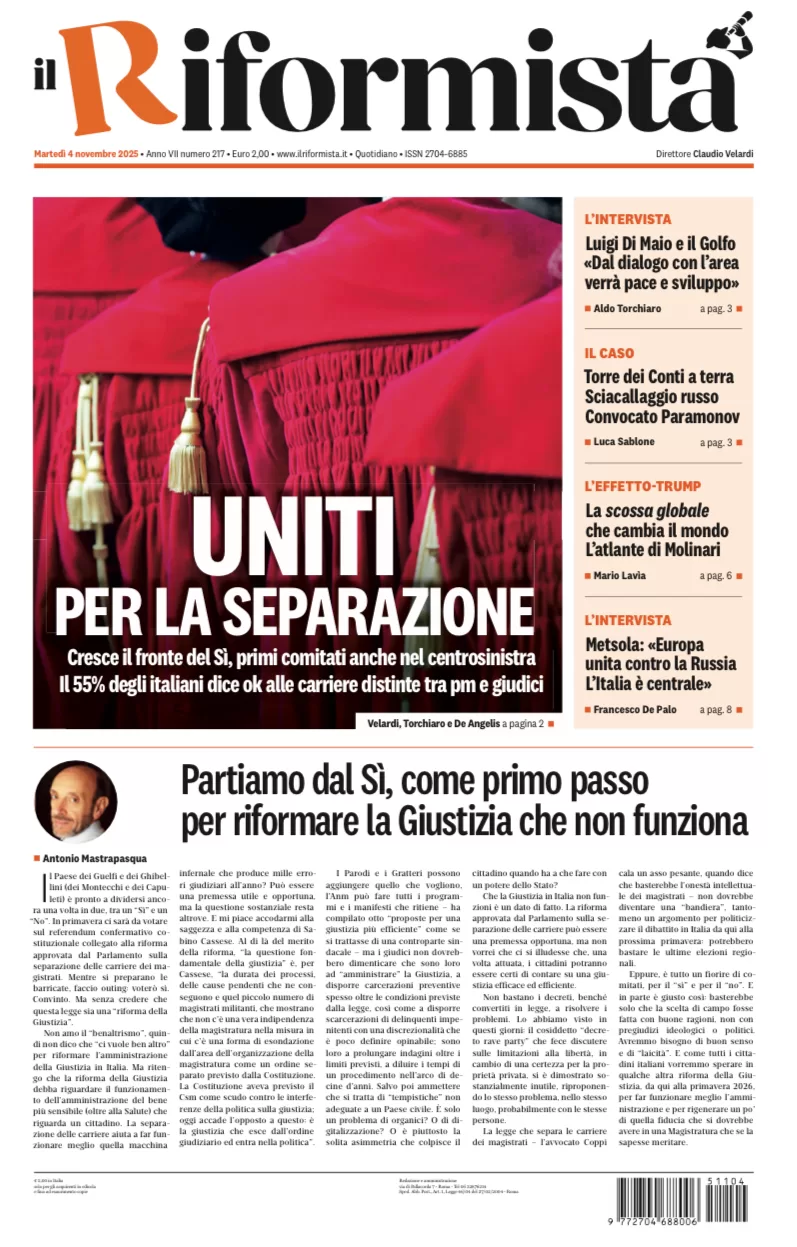 Quotidiano del 4 Novembre 2025