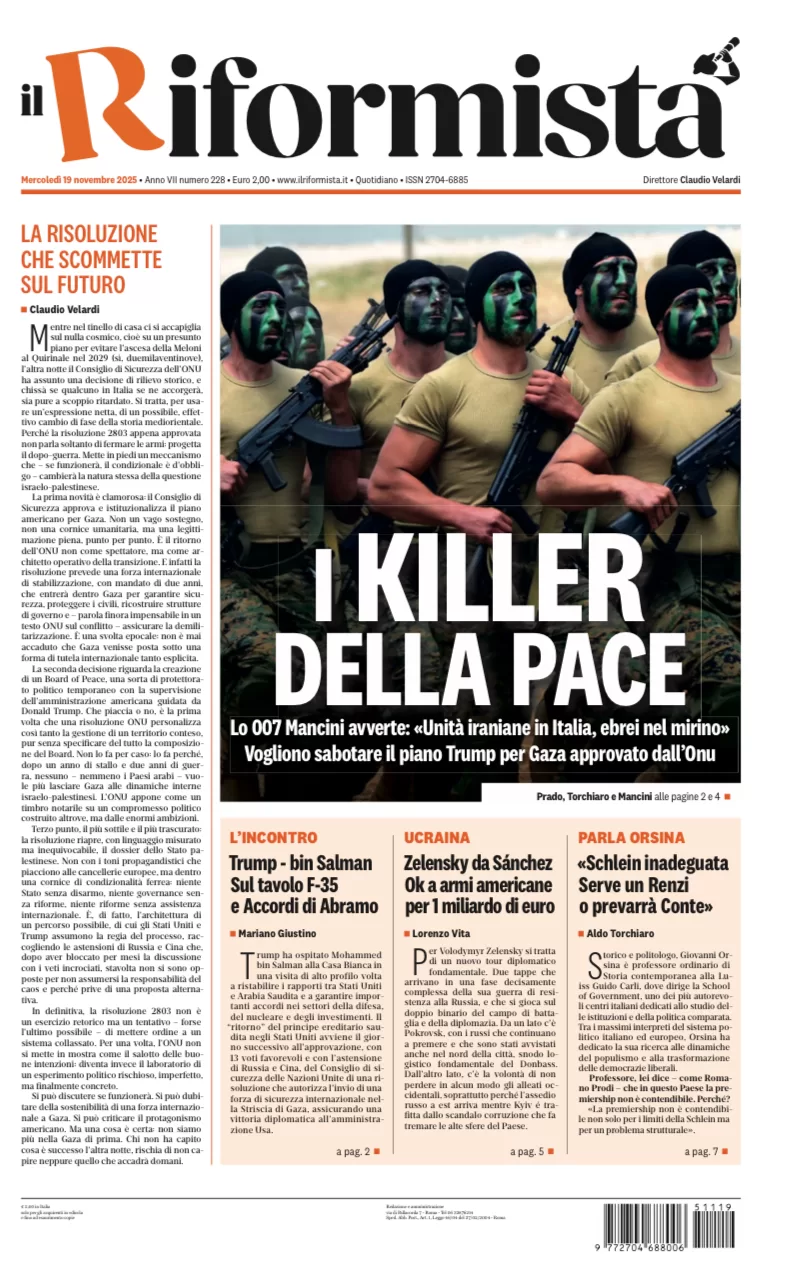 Quotidiano del 19 Novembre 2025